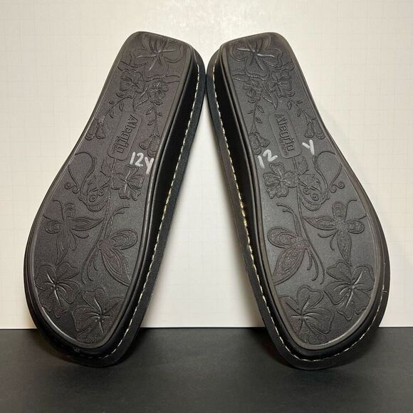 Womens ALEGRIA Pisa Bronze Patent Leather Embellished Sandals / Size 9 - EU 39 - Picture 7 of 8